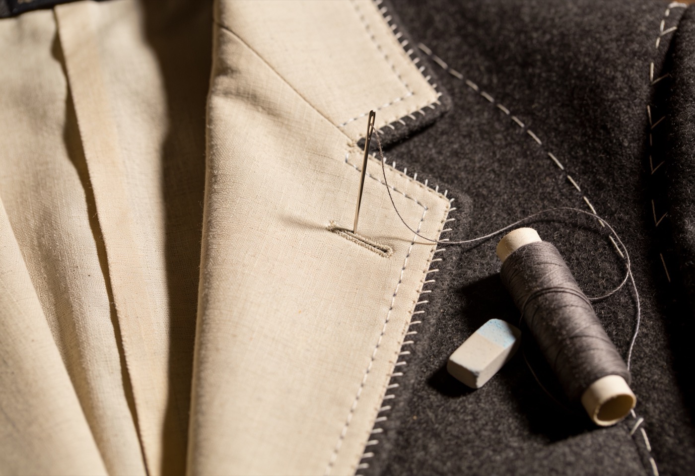 The canvas and the hand-set lapel — the quiet engineering beneath a good jacket.